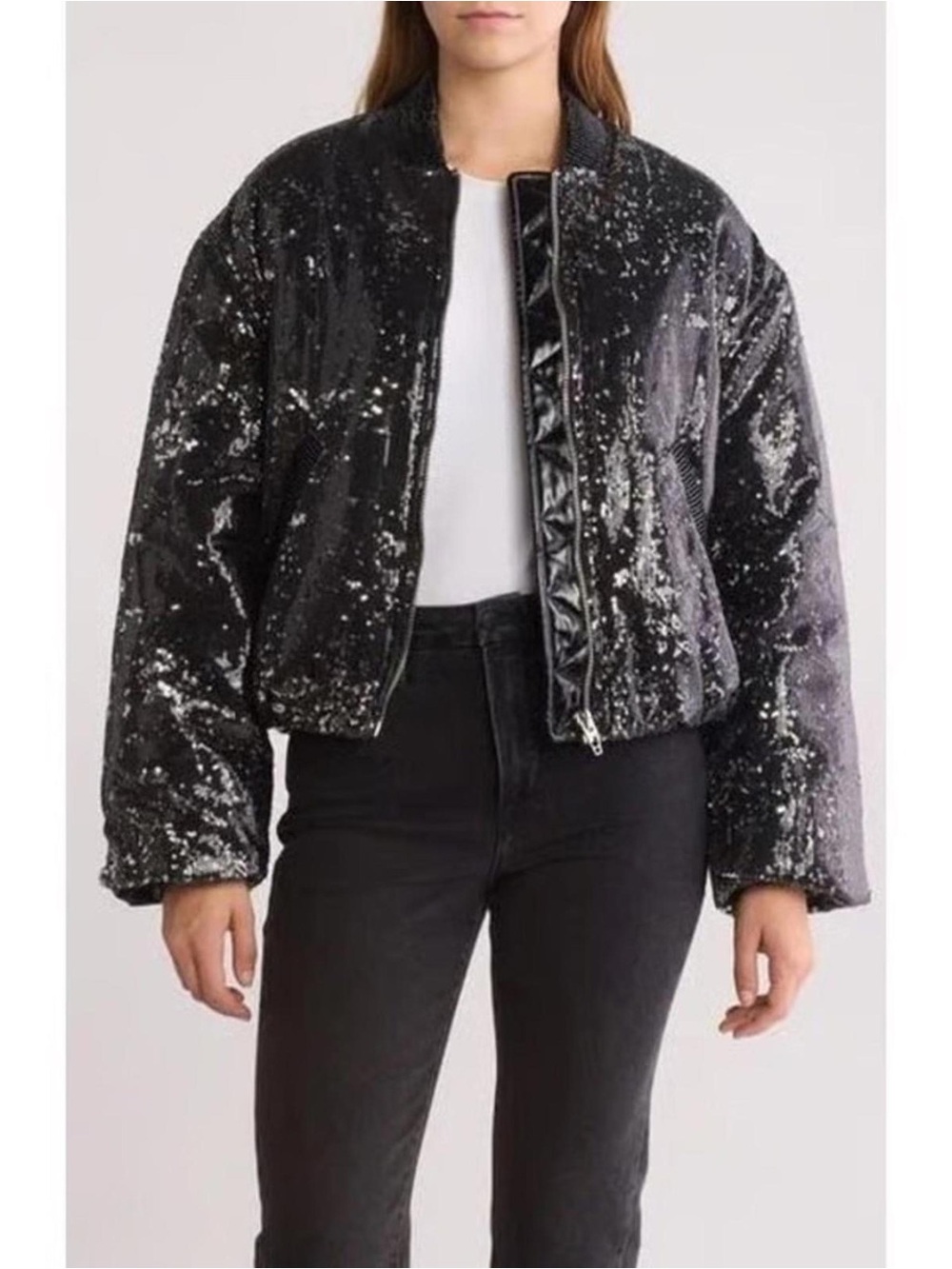 Sequin blanc nyc puffer jacket size small - Picture 2 of 9